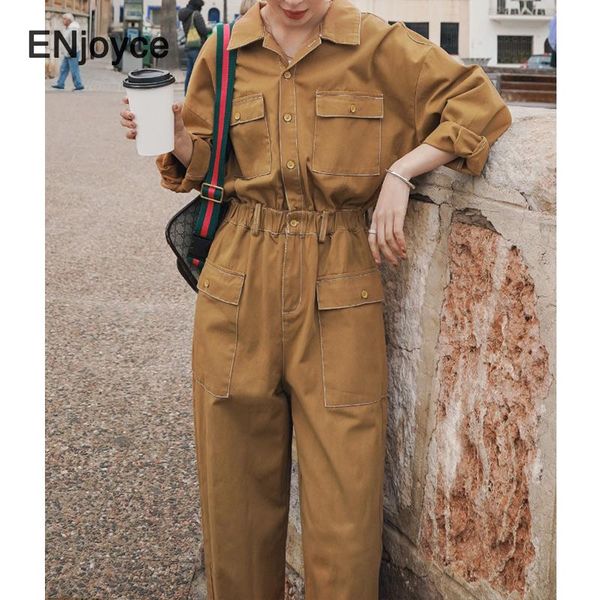 enjoyce vintage yellow jumpsuit for women korean style lantern sleeve high waist elastic jumpsuits female 2021 playsuit women's & rompe, Black;white
enjoyce vintage yellow jumpsuit for women korean style lantern sleeve high waist elastic jumpsuits female 2021 playsuit women's & rompe, Black;white
