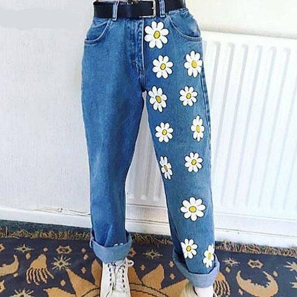 s-3xl plus size jeans women 2021 fashion streetwear floral print high waist pants y2k chic harajuku denim woman trouser women's, Blue
s-3xl plus size jeans women 2021 fashion streetwear floral print high waist pants y2k chic harajuku denim woman trouser women's, Blue