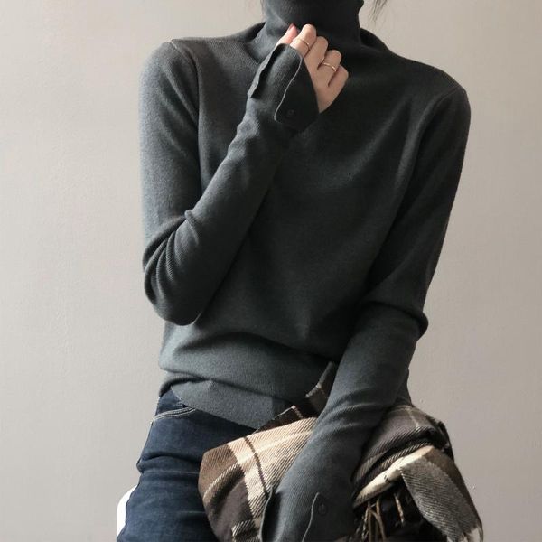 women's sweaters 2021 jersey woman with pullover in solid color, high neck and long sleeves, slim-fitting korean version sole, White;black
women's sweaters 2021 jersey woman with pullover in solid color, high neck and long sleeves, slim-fitting korean version sole, White;black