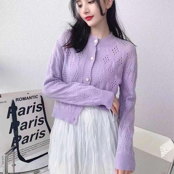 women's knits & tees knitted cardigan sweater women's autumn 2021 round neck hollow tender and sweet wind short outer en*, White
women's knits & tees knitted cardigan sweater women's autumn 2021 round neck hollow tender and sweet wind short outer en*, White