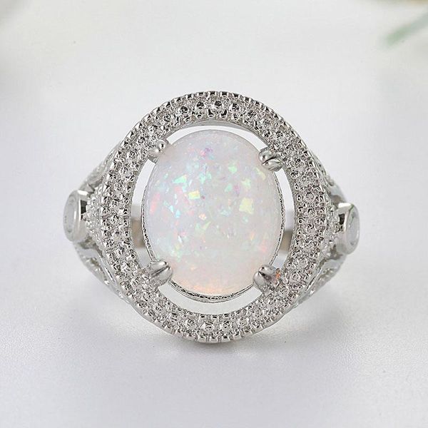 wedding rings fashion europe style women opal ring jewelry classic lady silver color engagement for female band gift, Slivery;golden
wedding rings fashion europe style women opal ring jewelry classic lady silver color engagement for female band gift, Slivery;golden