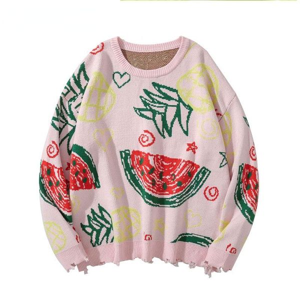 men's sweaters 2021 harajuku streetwear graffiti watermelon knitted jumpers sweater hip hop casual knitwear men fashion loose, White;black
men's sweaters 2021 harajuku streetwear graffiti watermelon knitted jumpers sweater hip hop casual knitwear men fashion loose, White;black