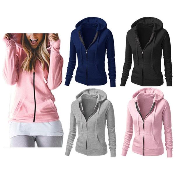 women's jackets nice spring autumn women coat with hat long sleeve zipped slim jacket solid color pocket ladies girls casual outwear h8, Black;brown
women's jackets nice spring autumn women coat with hat long sleeve zipped slim jacket solid color pocket ladies girls casual outwear h8, Black;brown