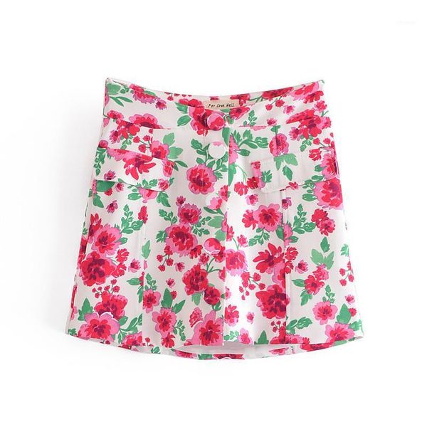 skirts 2021 fashion sweet flower print mini skirt elegant women button high waist office suits boho mujer summer jupe, Black
skirts 2021 fashion sweet flower print mini skirt elegant women button high waist office suits boho mujer summer jupe, Black
