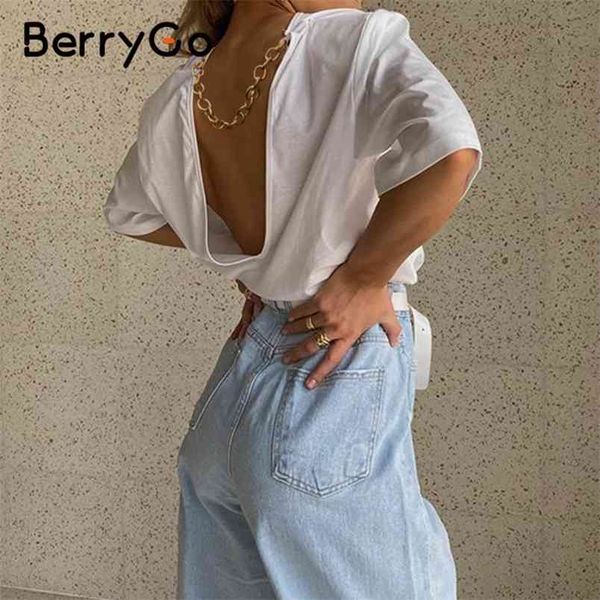 berrygo casual backless chain white women t-shirts cotton round neck loose tshirt female high street fashion summer shirt 210406
berrygo casual backless chain white women t-shirts cotton round neck loose tshirt female high street fashion summer shirt 210406