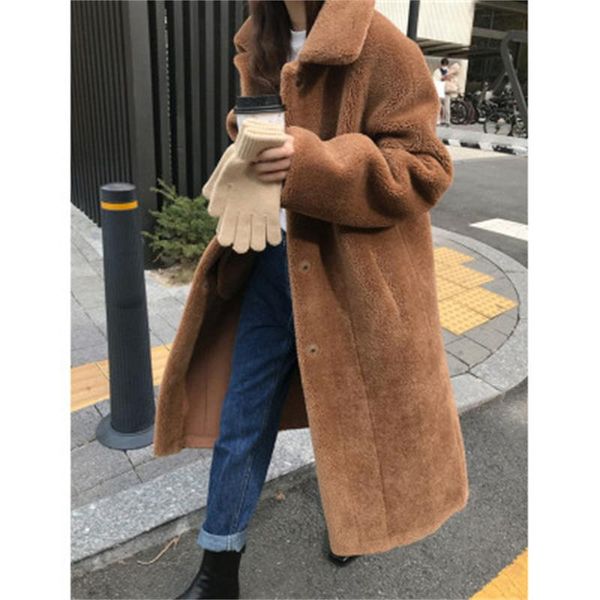 women's fur & faux women winter warm coat thick long turn down collar female casual outwear, Black
women's fur & faux women winter warm coat thick long turn down collar female casual outwear, Black