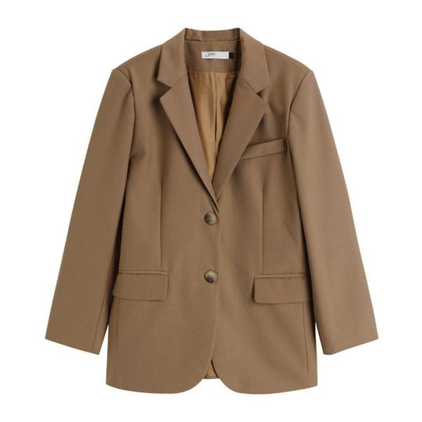 british style brown blazers office lady mid length single breasted solid colors suits women spring autumn fashion casual blazer women's, White;black
british style brown blazers office lady mid length single breasted solid colors suits women spring autumn fashion casual blazer women's, White;black