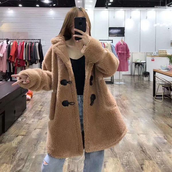women's fur & faux and womens blouses parka wool blends coat plus size winter clothes women 2021 real price long jacket with horn butt, Black
women's fur & faux and womens blouses parka wool blends coat plus size winter clothes women 2021 real price long jacket with horn butt, Black