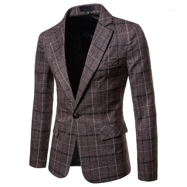 mens blazer brand clothing casual suit 2021 male jacket single button plaid dress men's business coat m-4xl suits & blazers, White;black
mens blazer brand clothing casual suit 2021 male jacket single button plaid dress men's business coat m-4xl suits & blazers, White;black