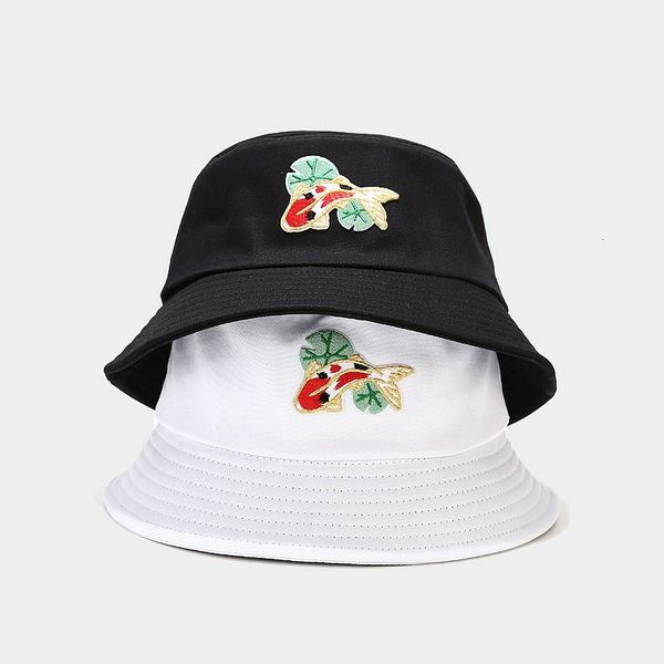 cap new creative carp label fisherman's cap summer student couple outdoor sunscreen sunshade cap tide hat