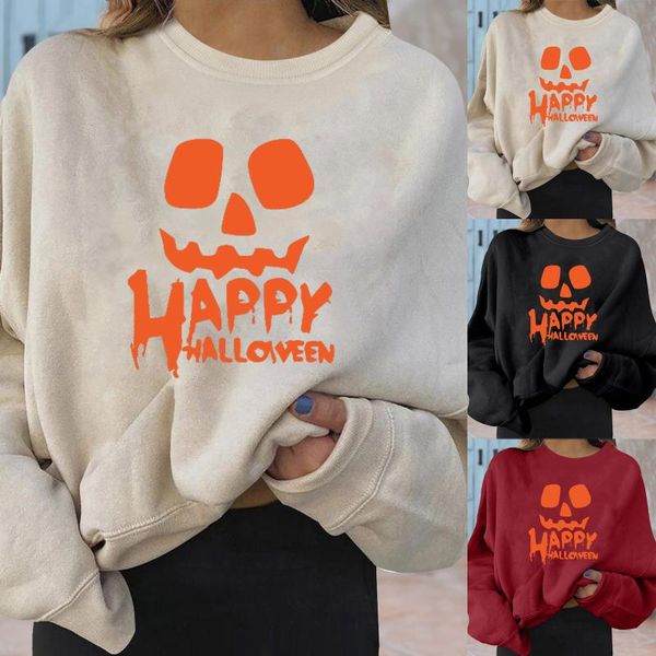 women's hoodies & sweatshirts happy skull women sweatshirt loose halloween fashionably crewneck straight long sleeve casual basic pullo, Black
women's hoodies & sweatshirts happy skull women sweatshirt loose halloween fashionably crewneck straight long sleeve casual basic pullo, Black