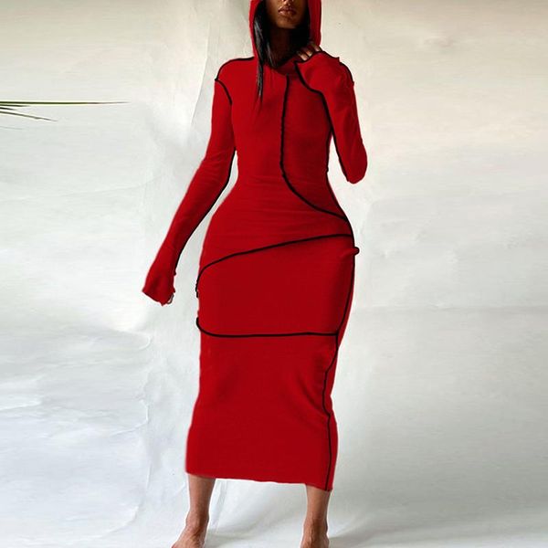 casual dresses 2021 fashion long sleeve hooded patchwork dress autumn winter women skinny slim fit outfits blue black red robe maxi, Black;gray
casual dresses 2021 fashion long sleeve hooded patchwork dress autumn winter women skinny slim fit outfits blue black red robe maxi, Black;gray