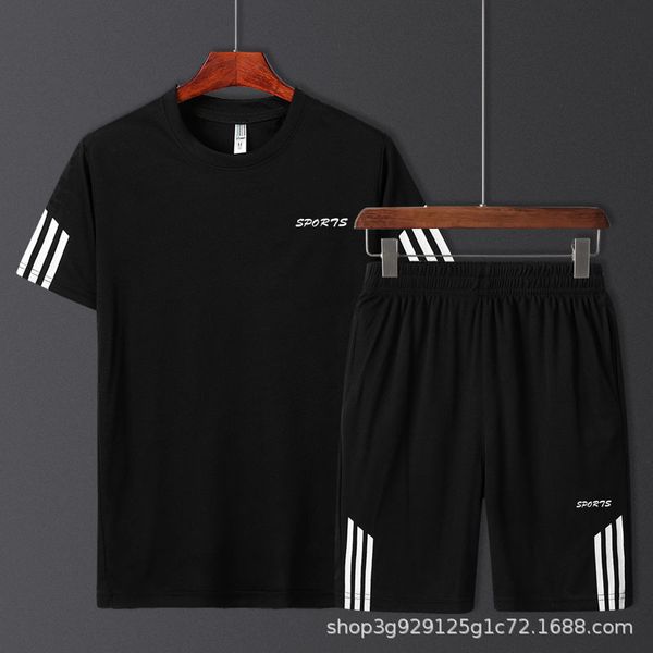 luxury t-shirts men's summer shorts two piece men's quick drying short sleeve t-shirt sportswear casual pants, Black
luxury t-shirts men's summer shorts two piece men's quick drying short sleeve t-shirt sportswear casual pants, Black
