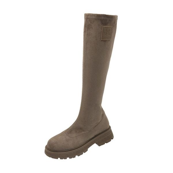 boots for 2021 women autumn winter khaki suede elastic knee-high all-match classic flats platform thick heel lady shoes knight l, Black
boots for 2021 women autumn winter khaki suede elastic knee-high all-match classic flats platform thick heel lady shoes knight l, Black