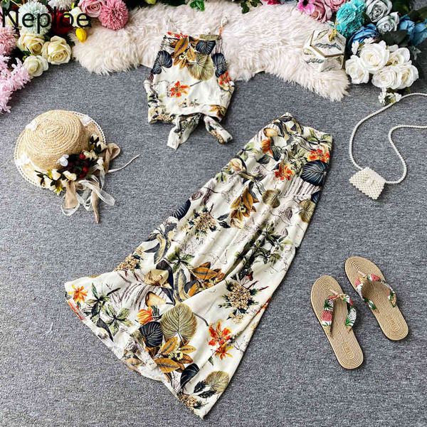 neploe flower print 2 piece set women slash neck sleeveless ladies camis +high waist mid calf a line skirts fashion suits 1b828 210423, White
neploe flower print 2 piece set women slash neck sleeveless ladies camis +high waist mid calf a line skirts fashion suits 1b828 210423, White