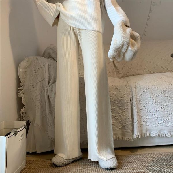autumn winter women's high waist all-match knitted wool casual wide-leg pants & capris, Black;white
autumn winter women's high waist all-match knitted wool casual wide-leg pants & capris, Black;white
