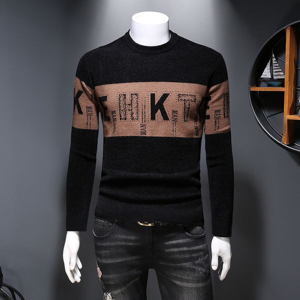 boutique sweater 2021 winter boys' t-shirt letter three dimensional jacquard men's round neck warm bottomed, White;black
boutique sweater 2021 winter boys' t-shirt letter three dimensional jacquard men's round neck warm bottomed, White;black