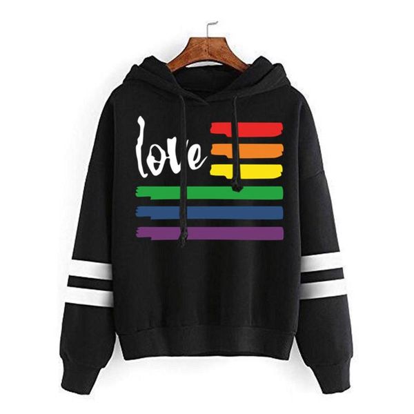 winter clothes women's hoodie fashion rainbow printed long sleeve hoodies women pullover two lines for & sweatshirts, Black
winter clothes women's hoodie fashion rainbow printed long sleeve hoodies women pullover two lines for & sweatshirts, Black