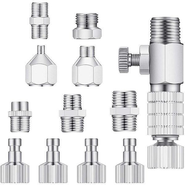 storage bags 13 pieces airbrush adapter set, including kit quick release disconnect fitting connector set
storage bags 13 pieces airbrush adapter set, including kit quick release disconnect fitting connector set