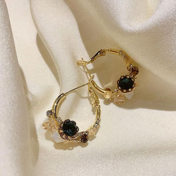 korean style flower crystal earrings gold plating vintage dangle earring female temperament hoop earring jewelry, Silver
korean style flower crystal earrings gold plating vintage dangle earring female temperament hoop earring jewelry, Silver