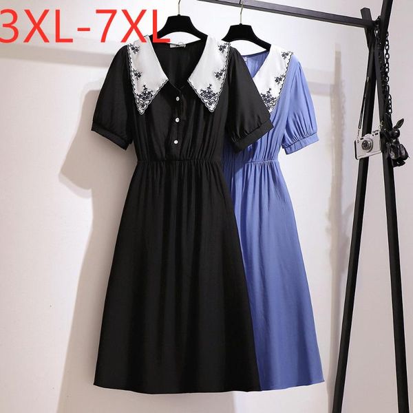 plus size dresses 2021 korea ladies summer for women large loose casual short sleeve button retro midi dress 4xl 5xl 6xl 7xl, Black
plus size dresses 2021 korea ladies summer for women large loose casual short sleeve button retro midi dress 4xl 5xl 6xl 7xl, Black