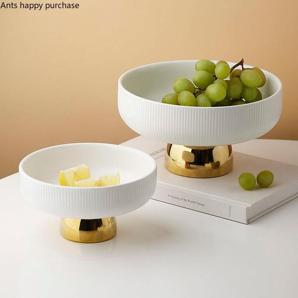 dishes & plates creative round ceramic fruit plate tall gilded base dessert salad bowl home coffee table snack kitchen utensils porcelain
dishes & plates creative round ceramic fruit plate tall gilded base dessert salad bowl home coffee table snack kitchen utensils porcelain