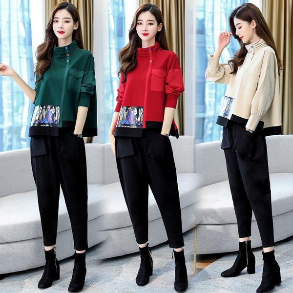 women's two piece pants 2021 spring women printed tracksuit female set sweatshirt sportwear ladies casual suit clothes h1040, White
women's two piece pants 2021 spring women printed tracksuit female set sweatshirt sportwear ladies casual suit clothes h1040, White