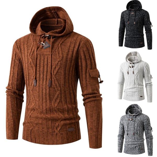 men's hoodies & sweatshirts 2021 autumn and winter european american sweater hooded leather buckle long-sleeved pullover men, Black
men's hoodies & sweatshirts 2021 autumn and winter european american sweater hooded leather buckle long-sleeved pullover men, Black