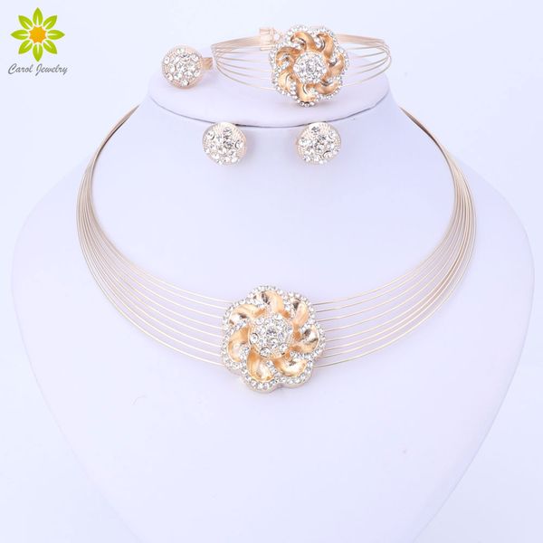 women jewelry sets crystal necklace set african beads earrings gold plated flower pendant wedding dress accessories, Slivery;golden
women jewelry sets crystal necklace set african beads earrings gold plated flower pendant wedding dress accessories, Slivery;golden