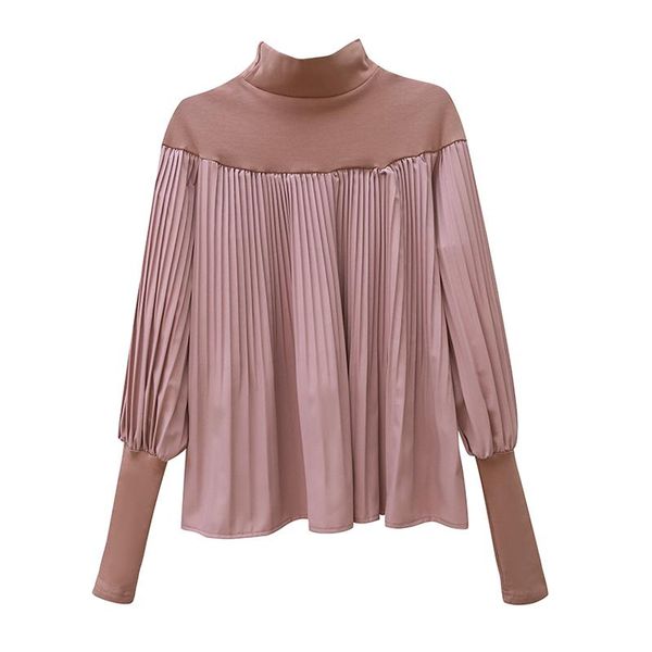 women's blouses & shirts stand collar women lantern sleeve autumn loose long top, White
women's blouses & shirts stand collar women lantern sleeve autumn loose long top, White