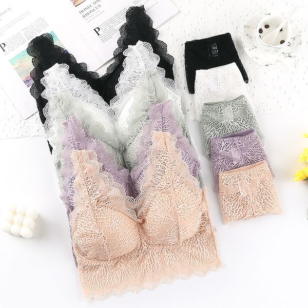 bras 5-color lace embroidered rimless bra + briefs set french soft lingerie, Red;black
bras 5-color lace embroidered rimless bra + briefs set french soft lingerie, Red;black