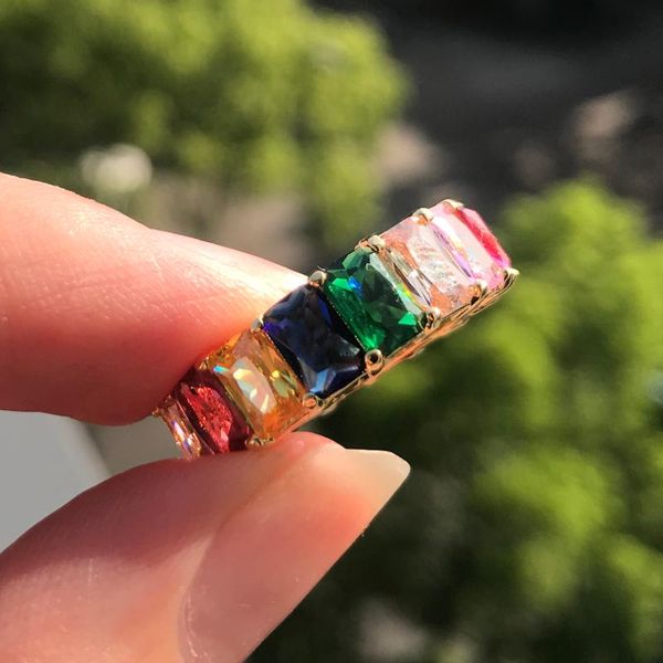 wedding rings charm female rainbow crystal stone ring vintage gold color for women dainty bridal square zircon engagement, Slivery;golden
wedding rings charm female rainbow crystal stone ring vintage gold color for women dainty bridal square zircon engagement, Slivery;golden