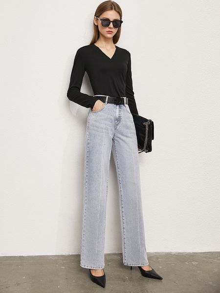women's jeans minimalismo verão calças de brim femininas moda cintura alta jeans casual solto em linha reta largas para as mulheres v75, Blue
women's jeans minimalismo verão calças de brim femininas moda cintura alta jeans casual solto em linha reta largas para as mulheres v75, Blue