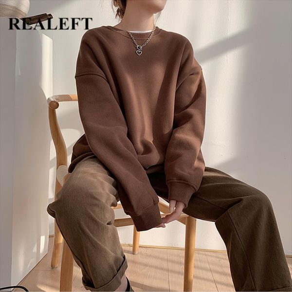 thickening fleece women's sweatershirt casual loose solid color oversize ladies winter pullovers female hoodies & sweatshirts, Black
thickening fleece women's sweatershirt casual loose solid color oversize ladies winter pullovers female hoodies & sweatshirts, Black