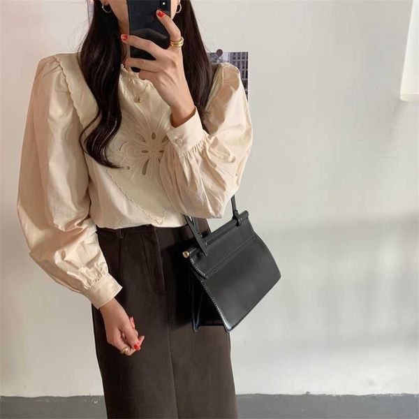 women chic spring shirts retro french gentle puff long sleeves o-neck hollow elegance blouse female 210525, White
women chic spring shirts retro french gentle puff long sleeves o-neck hollow elegance blouse female 210525, White