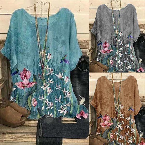 women's blouses & shirts women summer casual tee short sleeve blouse+ flower print street female v-neck loose blouse plus size, White
women's blouses & shirts women summer casual tee short sleeve blouse+ flower print street female v-neck loose blouse plus size, White