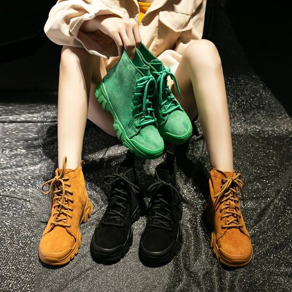 boots autumn korean version of the net red street s wild women retro front tie flat women's tide, Black
boots autumn korean version of the net red street s wild women retro front tie flat women's tide, Black