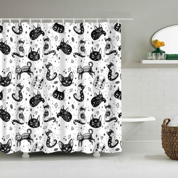 cartoon animal black and white cat star shower curtain bath accessories with 12 hooks waterproof polyester fabric bathroom decor curtains
cartoon animal black and white cat star shower curtain bath accessories with 12 hooks waterproof polyester fabric bathroom decor curtains