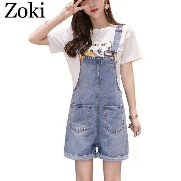 women's jeans zoki fashion korean women overalls summer loose high waist washed denim jumpsuit female rompers cotton streetwear, Blue
women's jeans zoki fashion korean women overalls summer loose high waist washed denim jumpsuit female rompers cotton streetwear, Blue