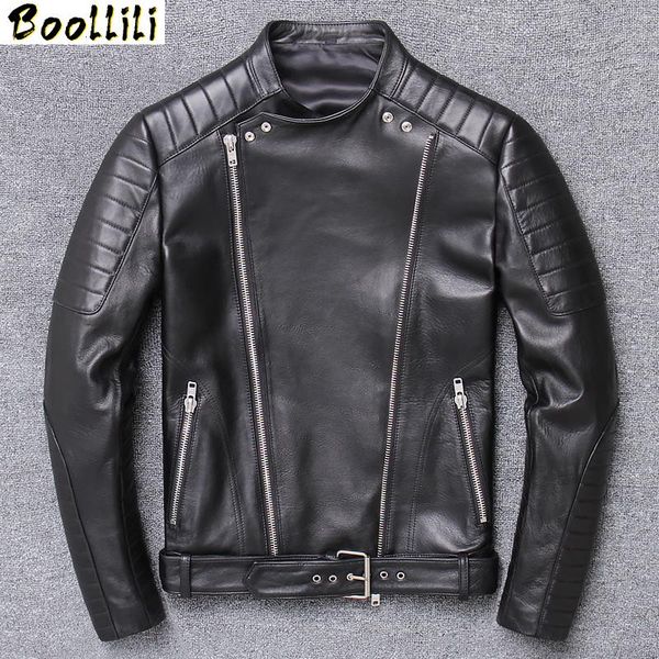 men's leather & faux boollili 2021 spring fashion coat genuine for men biker jacket slim turn-down collar zipper, Black
men's leather & faux boollili 2021 spring fashion coat genuine for men biker jacket slim turn-down collar zipper, Black