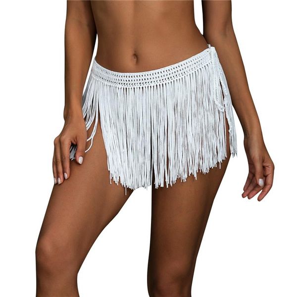 women's swimwear beach skirt cover up for women tassels maxi mini skirts bikini knit summer cover-ups bottom vestido playa, White;black
women's swimwear beach skirt cover up for women tassels maxi mini skirts bikini knit summer cover-ups bottom vestido playa, White;black