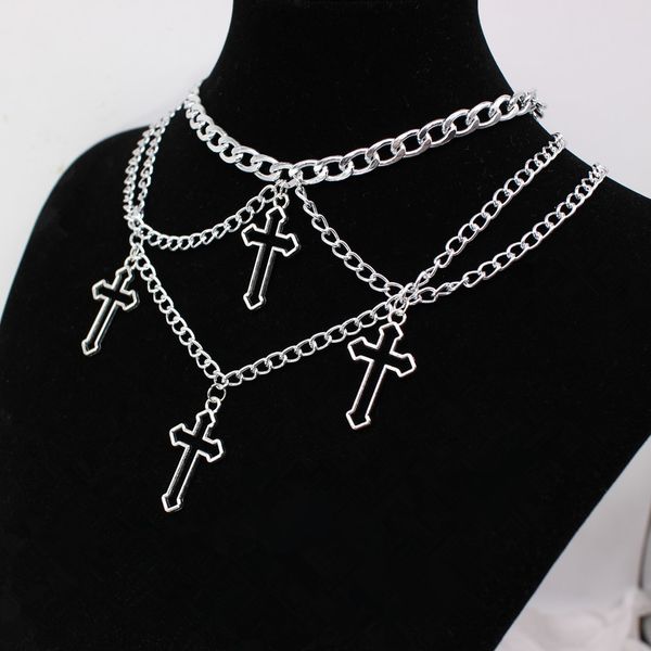 necklaces pendants goth streetwear grunge cross women men chain indie jewelry on the 2021 e girl choker aesthetic kpop, Silver
necklaces pendants goth streetwear grunge cross women men chain indie jewelry on the 2021 e girl choker aesthetic kpop, Silver