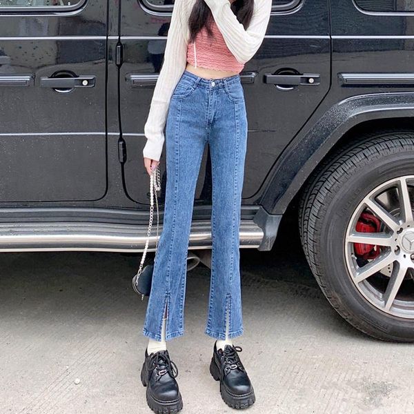 women's jeans split cropped women's spring and autumn 2021 high waist small straight pants look thin versatile, Blue
women's jeans split cropped women's spring and autumn 2021 high waist small straight pants look thin versatile, Blue