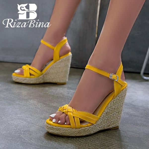 women wedges sandals fashion platform high heel summer shoes buckle strap party wedding footwear size 34-43, Black
women wedges sandals fashion platform high heel summer shoes buckle strap party wedding footwear size 34-43, Black