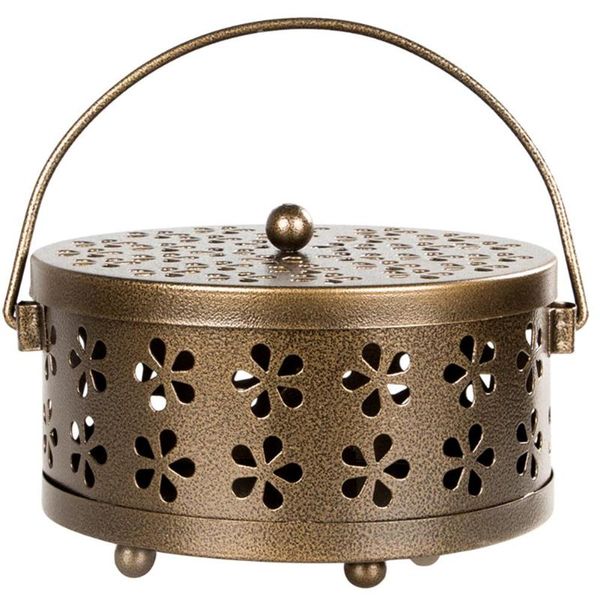 fragrance lamps bronze incense burner metal hollow floral mosquito coil holder case garden insect repelling box with handle portable
fragrance lamps bronze incense burner metal hollow floral mosquito coil holder case garden insect repelling box with handle portable