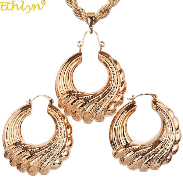 jewelry sets ethlyn nigerian big hoop earrings pendant wedding charms gold color african women s245, Black
jewelry sets ethlyn nigerian big hoop earrings pendant wedding charms gold color african women s245, Black