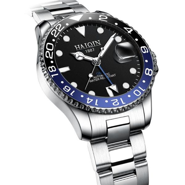 mens gmt mechanical watches business automatic watch men waterproof wristwatch relogio masculino wristwatches, Slivery;brown
mens gmt mechanical watches business automatic watch men waterproof wristwatch relogio masculino wristwatches, Slivery;brown