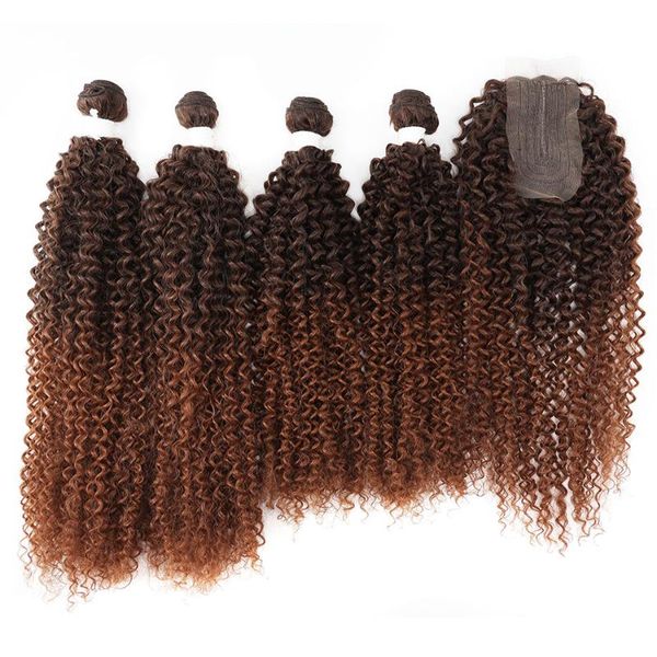 human ponytails synthetic hair extensions afro kinky curly bundleswith lace closure 20" 24" 26" 5pcs/pack/260g brown color, Black
human ponytails synthetic hair extensions afro kinky curly bundleswith lace closure 20" 24" 26" 5pcs/pack/260g brown color, Black