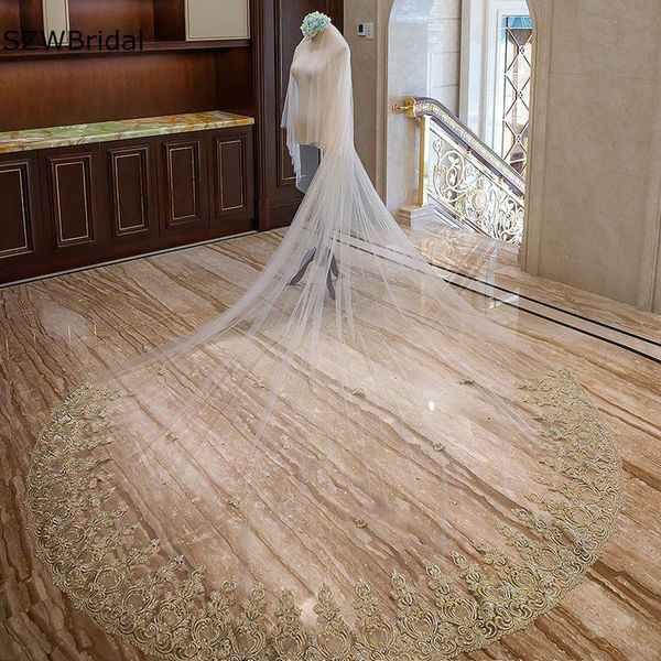bridal veils arrival champagne lace appliques cathedral wedding 3 meter accessoire mariage bride voile femme musulman, Black
bridal veils arrival champagne lace appliques cathedral wedding 3 meter accessoire mariage bride voile femme musulman, Black