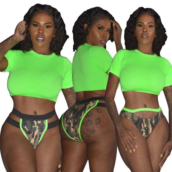 women's swimwear women two-piece set, round collar short sleeve crop and panties, irregular camouflage bikini, black/ green, White;black
women's swimwear women two-piece set, round collar short sleeve crop and panties, irregular camouflage bikini, black/ green, White;black
